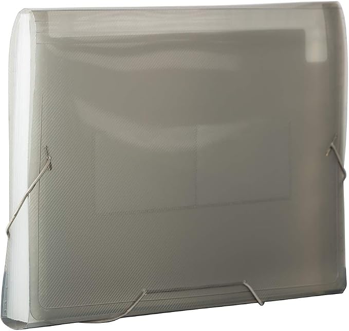 JAM PAPER Accordion Folders - 13 Pocket Plastic Expanding File - Letter Size - 9 x 13 - Smoke Grey - Sold Individually - Image 4