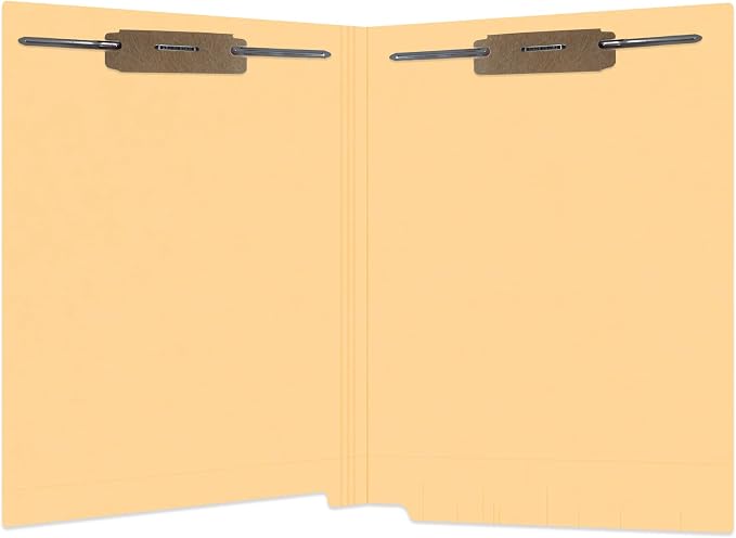 Tan File Folders, Doctor Stuff, Letter Size Reinforced End Tab Folder with 2" Bonded Fastener on Inside Front and Back, 14 pt Stock, Carton of 250 by DoctorStuff