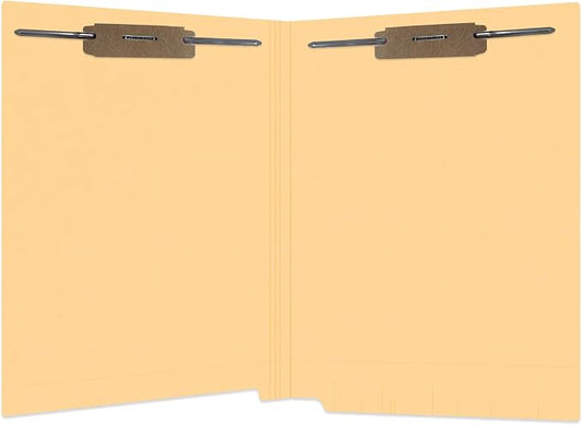 Tan File Folders, Doctor Stuff, Letter Size Reinforced End Tab Folder with 2" Bonded Fastener on Inside Front and Back, 14 pt Stock, Carton of 250 by DoctorStuff