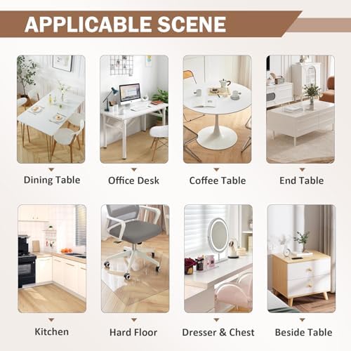 LovePads Clear Table Cover Protector 30 x 48 Inch, 2mm Thick Plastic Mat - Image 6
