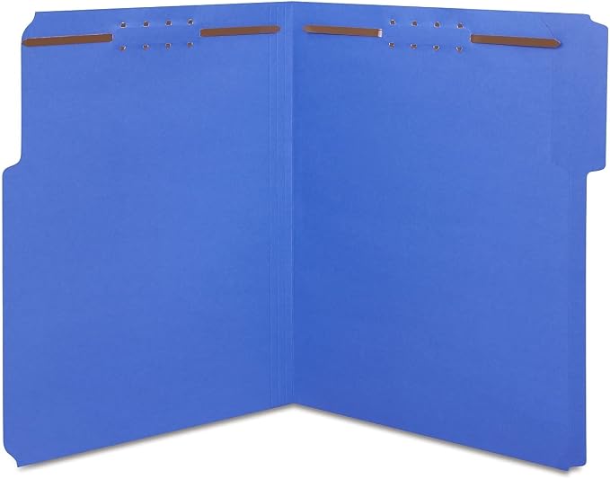 Staples Reinforced Classification Folder, Letter Size, 2″ Expansion, Blue Pressboard, Durable Construction, 50/Box by Staples