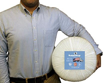 Bubble Wrap Roll 175', small bubble wrap 3/16 cushioning, 175ft perforated Every 12" Made in the USA by American Bubble Boy for packing, moving, wrapping of glassware, dishes, furniture and more! - Image 2