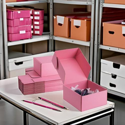 8x8x4 inch Pink Shipping Boxes for Small Business- Set of 25 - Image 5