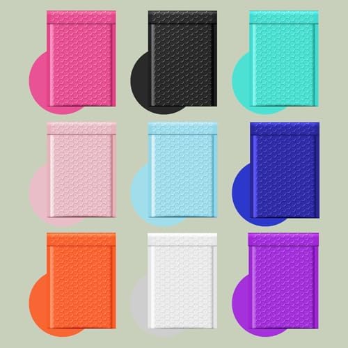 METRONIC Small Bubble Mailers 4x8 200 Pack Waterproof Blue Padded Envelopes - Image 6