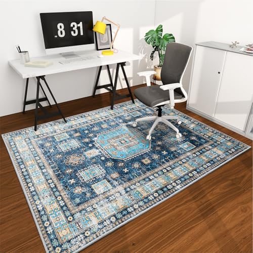 Office Chair Mat for Hardwood Floor, 72"x48" Easy Glide Computer Desk Mat Protector for Rolling Chair Under Desk Rug Nonslip Backing, Machine Wash, (Modern) by CHAKME