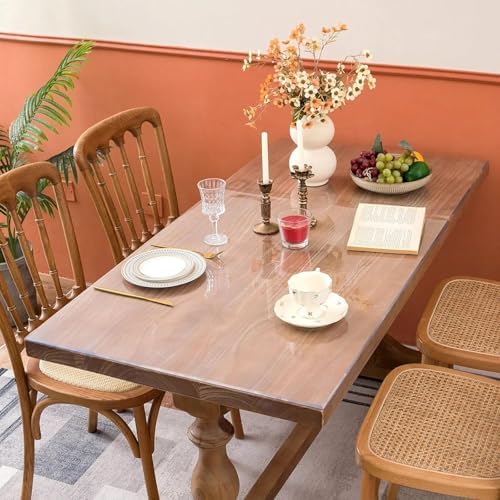 Clear Table Cover Protector 14 x 48 Inch, 2mm Thick Clear Desk Mat, Plastic Table Cover, Transparent Desk Cover, Desk Protector Mat for Desktop, Writing Desk - Image 2