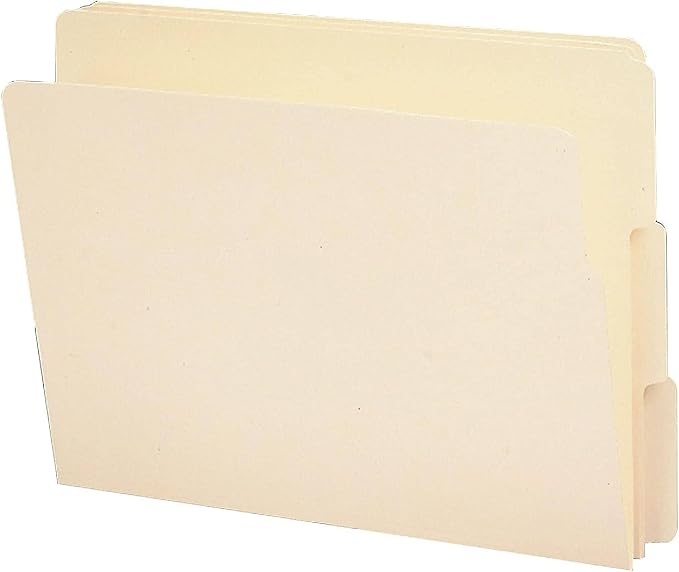 Smead End Tab File Folder, Shelf-Master Reinforced 1/3-Cut Tab, Letter Size, Manila, 100 per Box (24134) | Premium manila stock, double-thick reinforced tab, embossed labeling lines, for medical, dental, and office shelf filing - Image 3