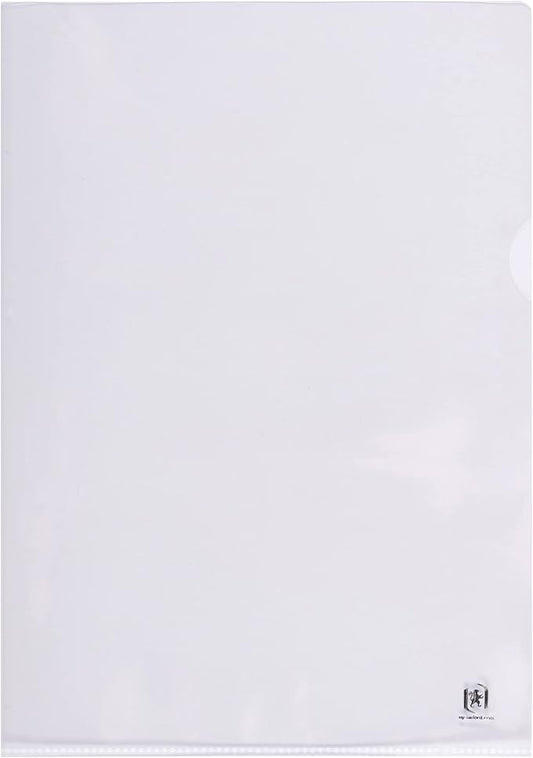Oxford transparent sleeves Premium 100 pack for A4 made of PP plastic, crystal clear, document-proof, transparent, colorless at The top and open on The side by Unknown
