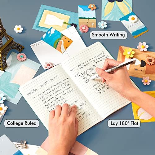 36 Pack Soft Cover Journal Bulk, Feela Lined Blank Travel Journal for Women Men Writing, Notebooks College Ruled for Work, Note Taking Notebook School Business Supplies, 8.2” x 5.5”, A5, Dark Green - Image 3