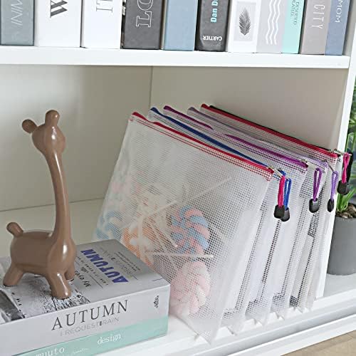 EOOUT 32pcs Mesh Zipper Pouch Bags, Mesh Bags with Zipper, Zipper Pouch for Organizing, Letter Size, A4 Size, for Office Supplies, Puzzles - Image 6