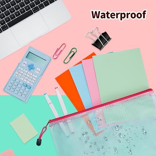 24pcs Mesh Zipper Pouch Bags 8 Sizes Plastic Clear Pouches for Organization - Image 4