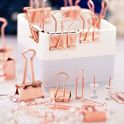 Paper Clips Binder Push Pin Set, Assorted Sized Binder Clips - Image 5