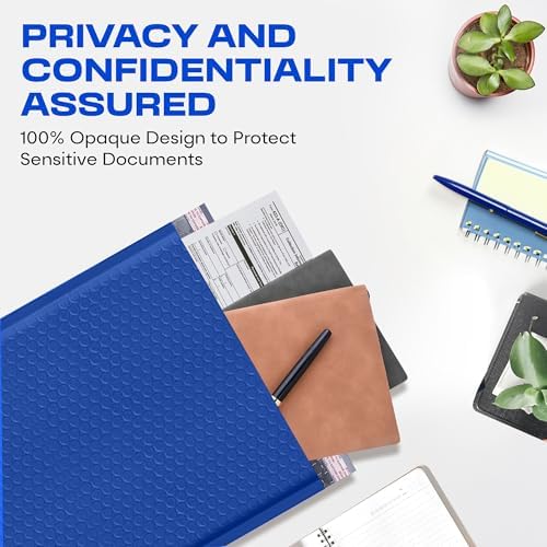 Royal Blue Bubble Mailers 9.5x14.5 Poly Padded Envelopes #4 100 Pack - Image 6