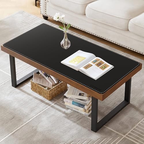 CENNBIE Leather Desk Mat Protector, 35.5" x 16" Office Desk Pad (Black) - Image 6