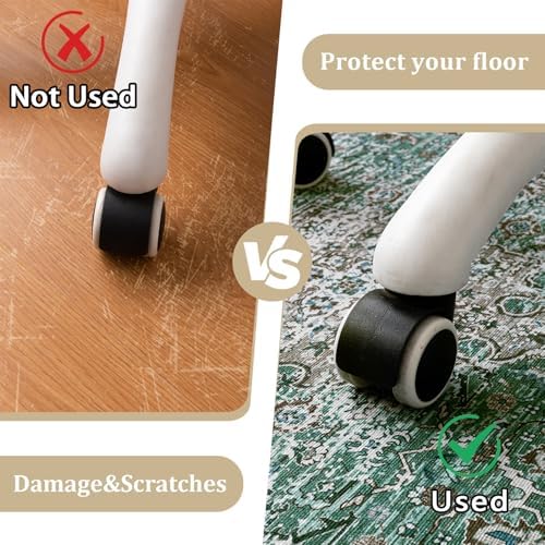Office Chair Mat for Hardwood Floor, 60"x45" Easy Glide Computer Desk Mat Protector for Rolling Chair Under Desk Rug Nonslip Backing, Machine Wash, (Modern) - Image 4