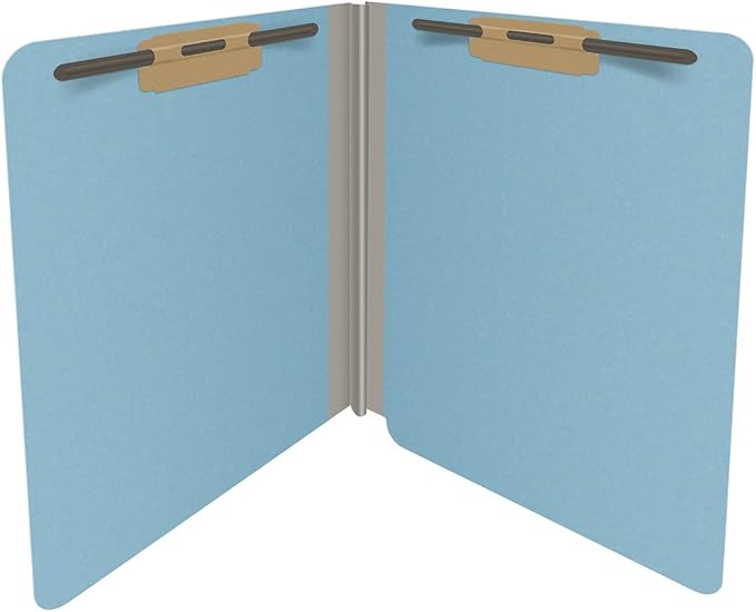 25 Pt. Pressboard Classification Folders, Full Cut End Tab, Letter Size, No Dividers, Light Blue (Box of 25) - Image 4