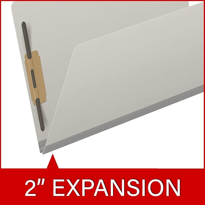 25 Pt. Pressboard Classification Folders, 2/5 Cut ROC Top Tab, Legal Size, No Dividers, Light Gray (Box of 25) - Image 7
