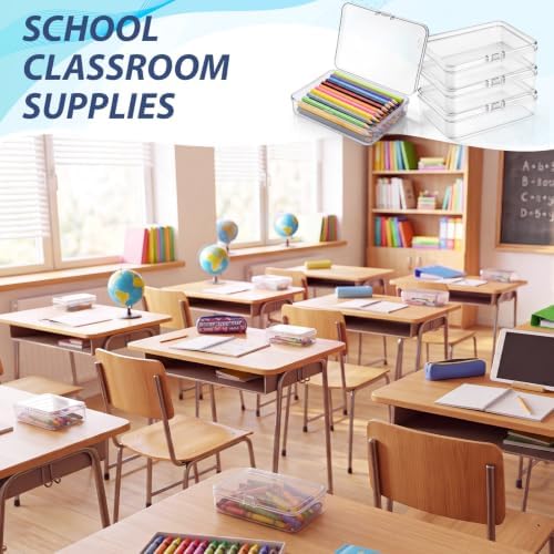 Wenqik 120 Pcs Crayon Box, Plastic Clear Organizer for Classroom - Image 7