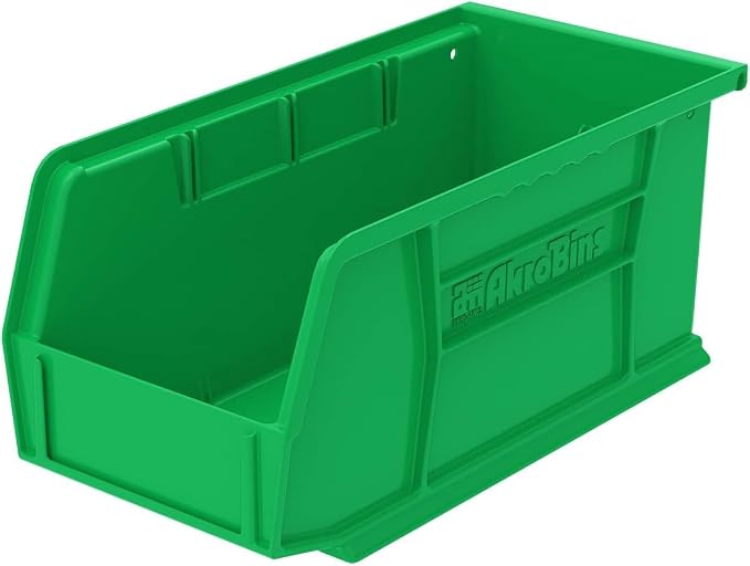 Akro-Mils 30230 AkroBins Plastic Storage Bins, 11"x5"x5", Green, 12-Pack | Space-Saving Stackable Bins for Garage, Pantry, Craft Organization - Image 14