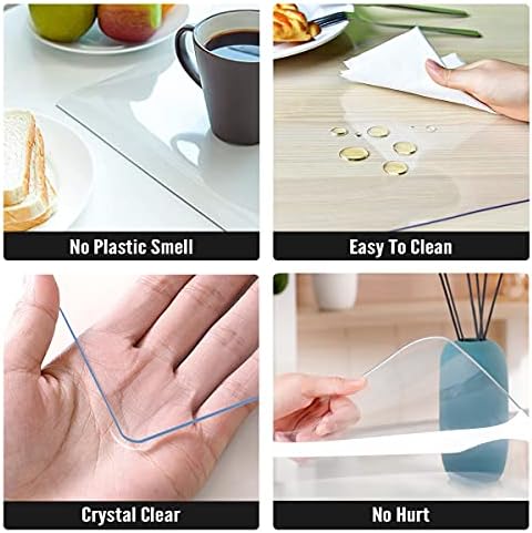 Royhom Clear Table Protector 18 x 54 Inch, 2mm Plastic Table Cover - Image 5