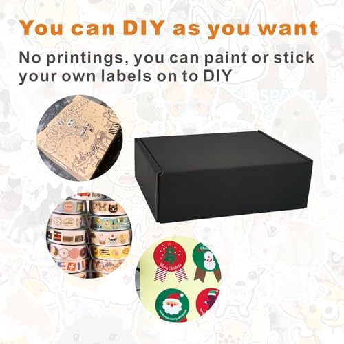 6x4x2'' Small Shipping Boxes 25 Pack, Black Corrugated Cardboard Mailers for Small Business (CM642B25) - Image 5