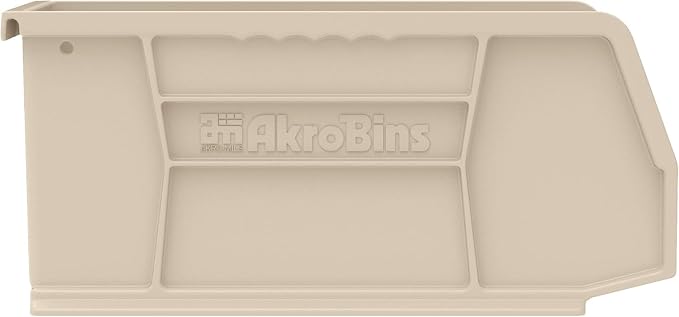 Akro-Mils 30230 AkroBins Plastic Storage Bins, 11"x5"x5", Stone, 12-Pack | Space-Saving Stackable Bins for Garage, Pantry, Craft Organization - Image 8