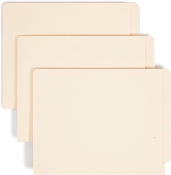 Smead Shelf-Master End Tab File Folders, 50 Count, Manila, Reinforced Straight-Cut Tabs, Letter Size (24210) by SMEAD