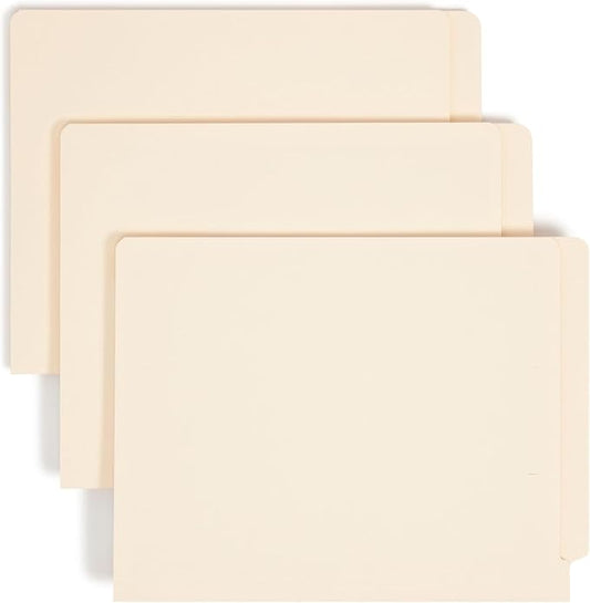 Smead Shelf-Master End Tab File Folders, 50 Count, Manila, Reinforced Straight-Cut Tabs, Letter Size (24210) by SMEAD