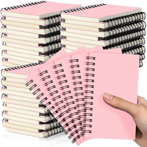Jutom 54 Pcs Small Spiral Notebook Memo Pad 3x5, Pink by Jutom
