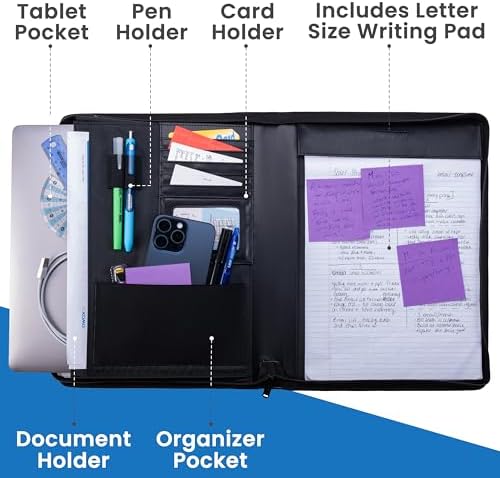 Case-it Zipper Padfolio | Letter Size | PAD-62 Navy - Image 2