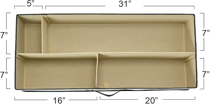 Household Essentials Holiday Gift Wrap Organizer with Lid, Natural and Green - Image 3