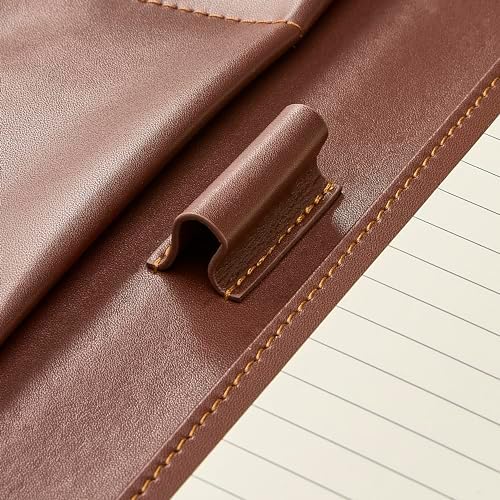 Gallaway Leather Genuine Leather Zippered Portfolio Organizer, Brown - Image 4