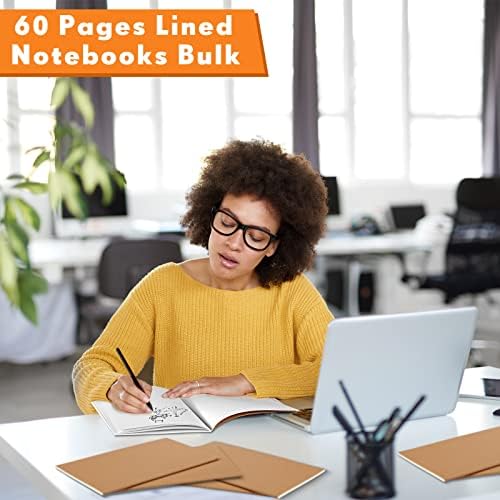 Mimorou 100 Pcs A5 Journals Notebooks Bulk,Brown,Lined - Image 6