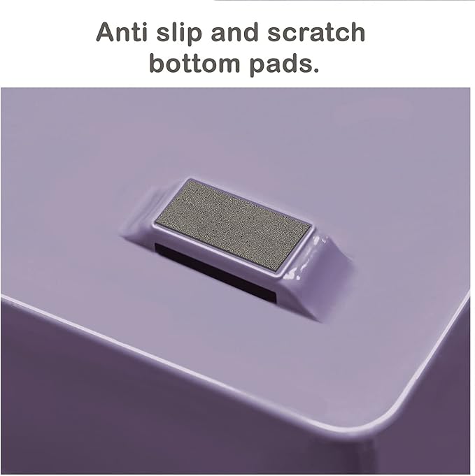 Acrimet Facility 3 Tier Letter Tray, Side Load, Letter Size/A4, Desktop File Organizer, Plastic (Solid Purple Color) | Document Tray with Aluminum Rods - Image 6