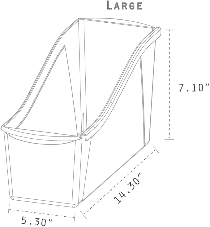 Storex Large Book Bin, Interlocking Plastic Organizer for Home, Office and Classroom, Assorted Colors, 30-Pack (70105C06C) - Image 8