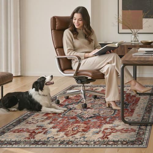 48"x60" Office Chair Mat for Hardwood Floor, Non-Slip Washable Annatto - Image 7