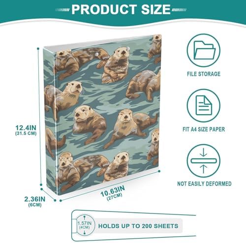 3 Ring Binder 1.5 Inch Clipboards Binders with Interior Pockets Round Ring Binder for Office Supplies and School - Image 5