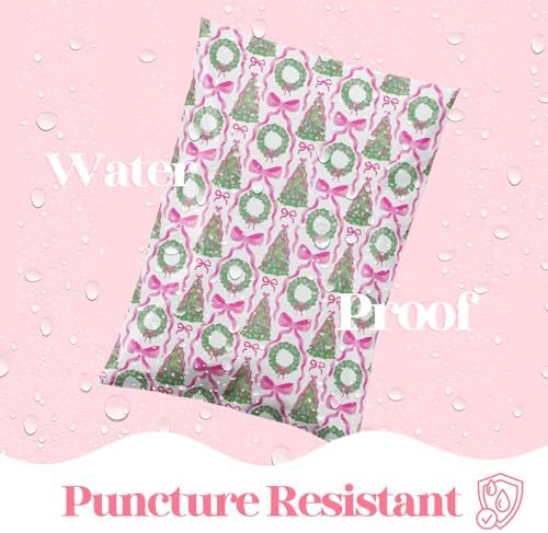 Pretty Package Store Poly Mailers 6x9, Coquette Christmas,100 Pack - Image 5