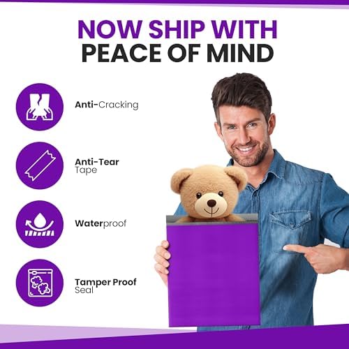 Purple Bubble Mailers 14.25x20, Self Seal Poly Padded Envelopes #7, 15 Pack - Image 6