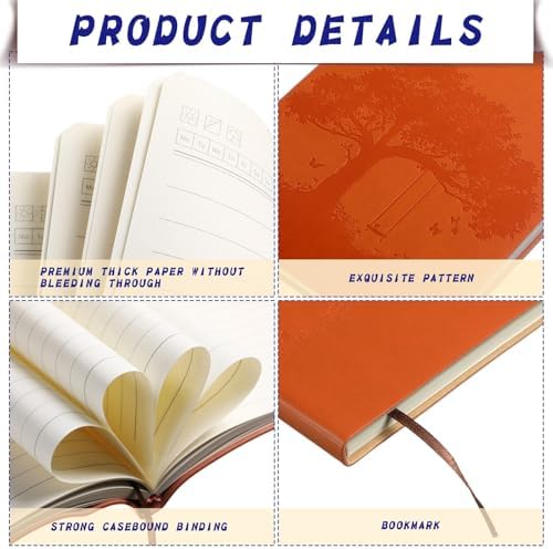 TaoBary A5 PU Leather Journals Bulk Colorful Tree Journal Notebook Soft Leather Cover Lined Ruled Writing Notebook for Back to School Office Group Team Volunteer(Bright Colors,84 Pcs) - Image 7