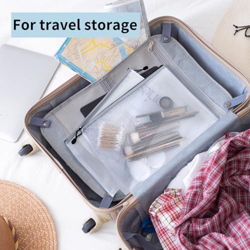 EOOUT 42pcs Mesh Zipper Pouch, Black Waterproof Zipper Bags for Organizing Storage, Letter Size/A4 Size Puzzle Bag, Zipper File Bags for Board Games and School Office Supplies - Image 6