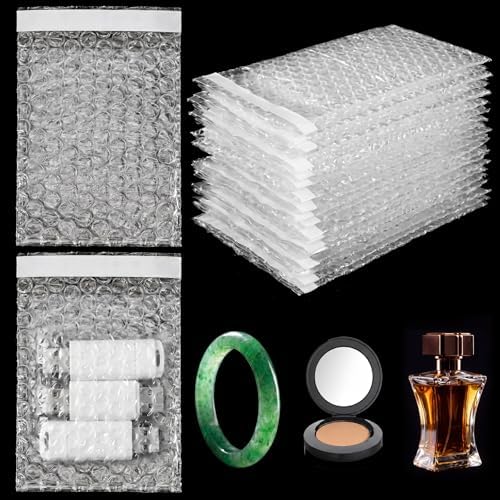 Frienda 150 Pcs Self Adhesive Bubble Bags Packing Pouches, 3.15" X 4" by Frienda
