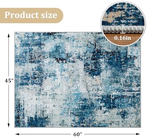 Office Chair Mat for Hardwood Floor, 60"x45" Easy Glide Computer Chair Mat Protector for Rolling Chair Under Desk Rug Nonslip Backing, Machine Wash - Image 7