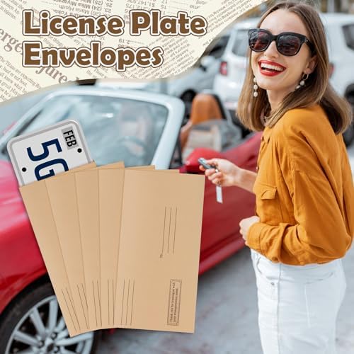 Feifeiya 200 Pcs License Plate Envelopes Peel and Stick for Mail, Fresh - Image 6