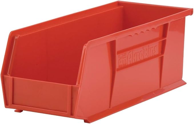 Akro-Mils 30234 AkroBins Plastic Storage Bins, 15"x5"x5", Red, 12-Pack | Space-Saving Stackable Bins for Garage, Pantry, Craft Organization - Image 10