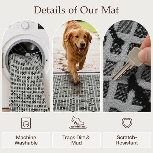 48"x60" Office Chair Mat for Hardwood Floor, Non-Slip Washable Birch Grey - Image 7