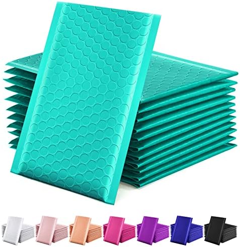 GSSUSA Teal Bubble Mailers 4x8 50 Pack, Self Seal Padded Envelopes by GSSUSA
