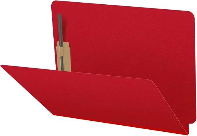 25 Pt. Pressboard Classification Folders, Full Cut End Tab, Letter Size, No Dividers, Deep Red (Box of 25) by Ecom+Folders