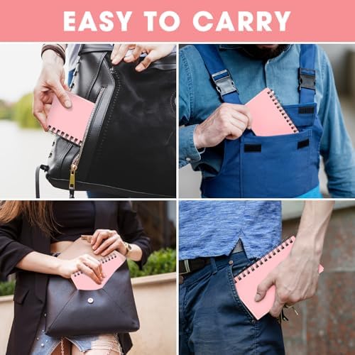 Jutom 18 Pcs Small Spiral Notebook Memo Pad 3x5, Pink - Image 5