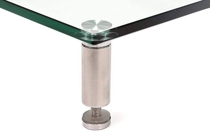 Monoprice Multimedia Desktop Stand 22 Inch x 9.5 Inch - Stand & Riser, Laptop Stand, Desktop TV Stand w/ Height Adjustable Legs - Workstream Collection, Clear - Image 4